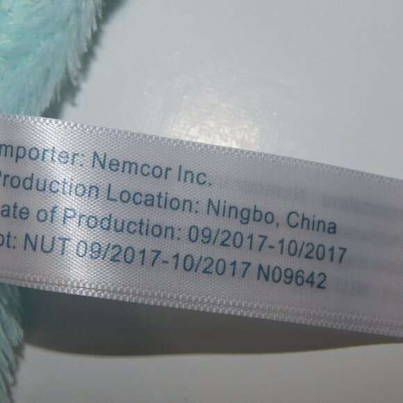 Nemcor Blue Aqua Gray plush Elephant Security blanket Baby lovey pink Flower - Picture 6 of 6